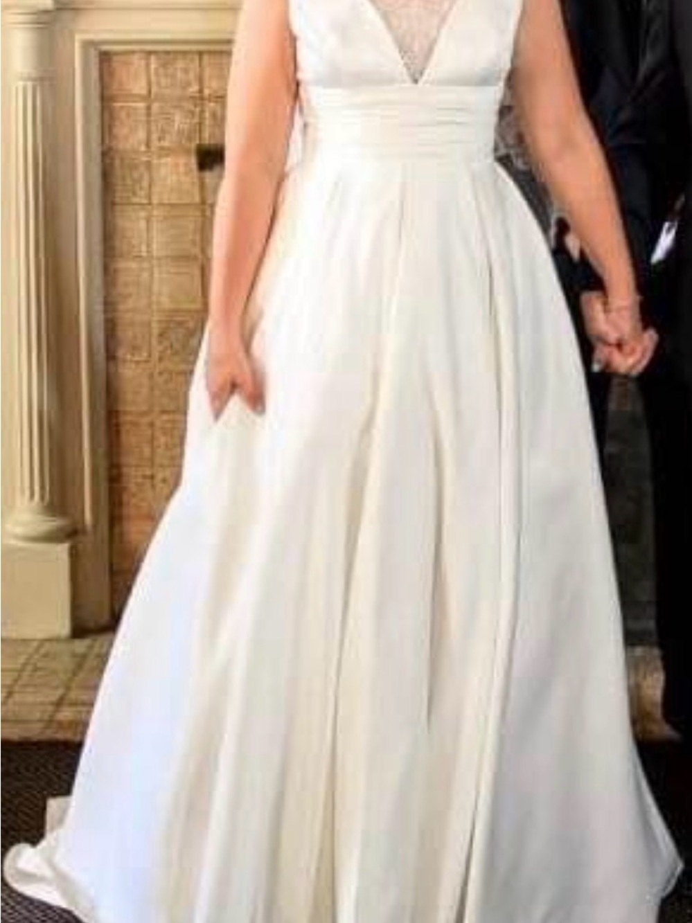 Ivory Satin Wedding Dress - Picture 6 of 6